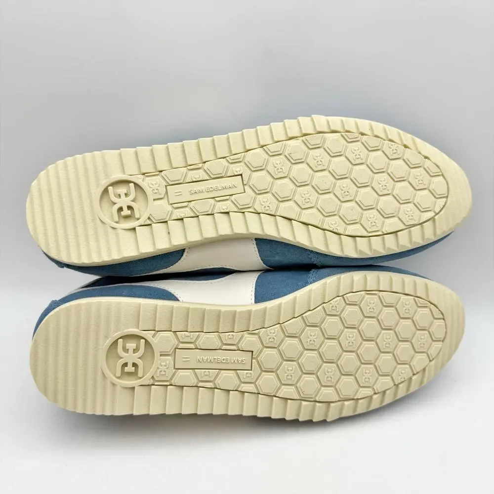 Sam Edelman Womens Isa Casual Sneaker US 11 Blue Suede Signature Collection NWOB